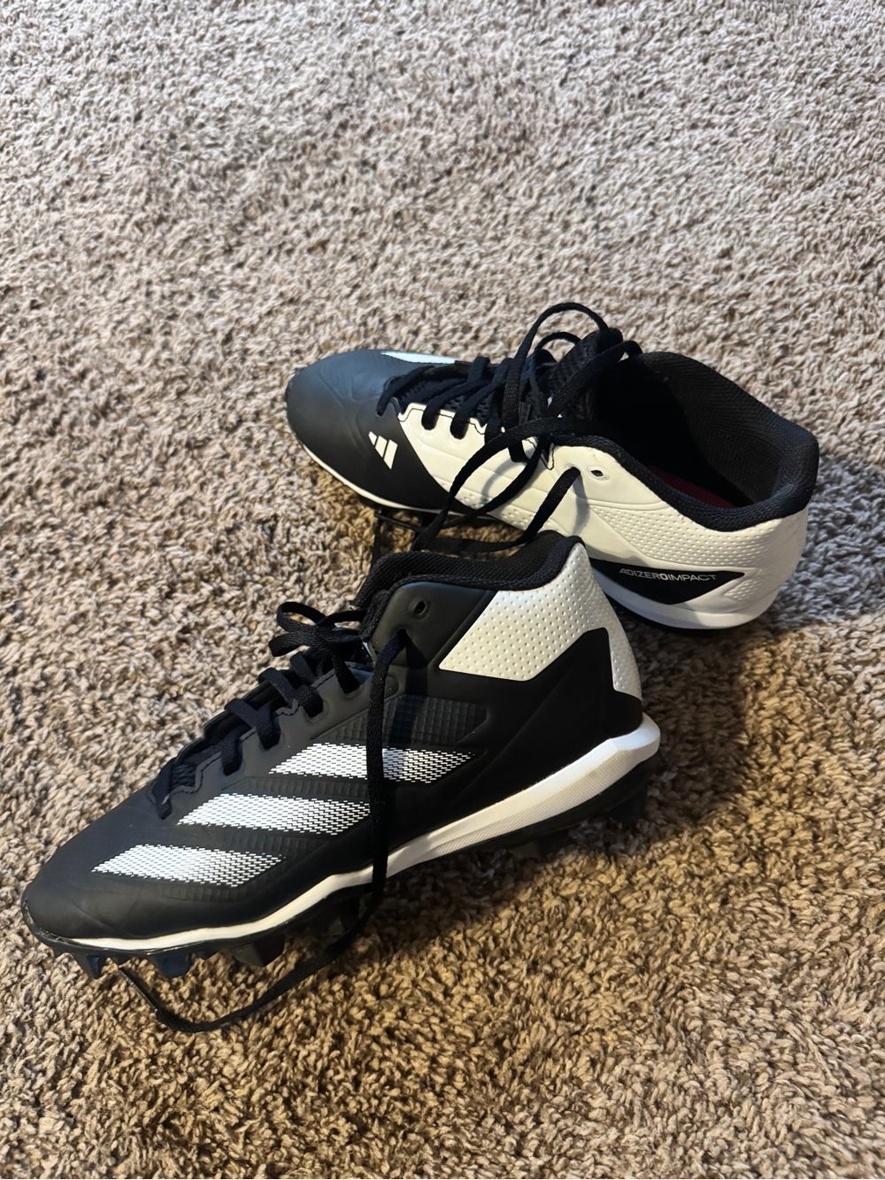 adidas Black and White baseball Cleats